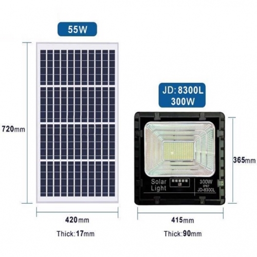 ĐÈN LED NĂNG LƯỢNG MẶT TRỜI CÔNG SUẤT 300W JD-8300L