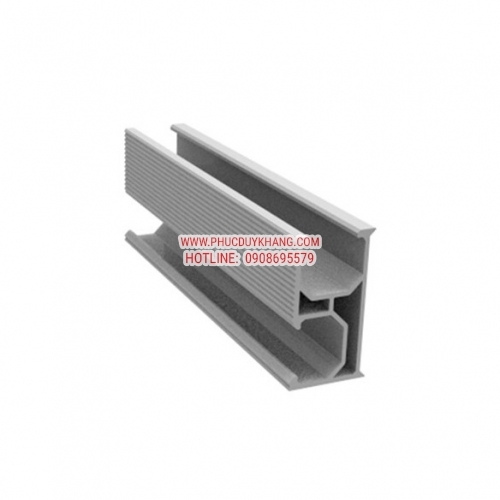 RAIL NHÔM 27*45*4200MM NẶNG 2.50KG/CÂY T6005 - SILVER ANODIZED