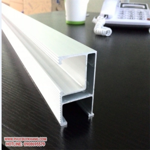 Rail nhôm 27*50*4200mm Nặng 2.86kg/Cây T6005 - SILVER ANODIZED
