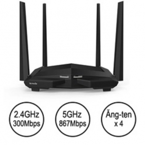 Router Wi-Fi Tenda AC10 Cổng Gigabit băng tần kép AC1200