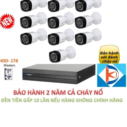 TRỌN BỘ 10 CAMERA FULL COLOR HD1080P KBVISION TRỌN BỘ 10 CAMERA FULL COLOR HD1080P KBVISION