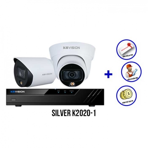 Trọn bộ 2 camera Full Color HD1080P KBVISION Trọn bộ 2 camera Full Color HD1080P KBVISION