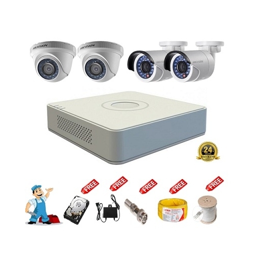 Trọn bộ 4 Camera Hikvision 2.0Mp Trọn bộ 4 Camera Hikvision 2.0Mp